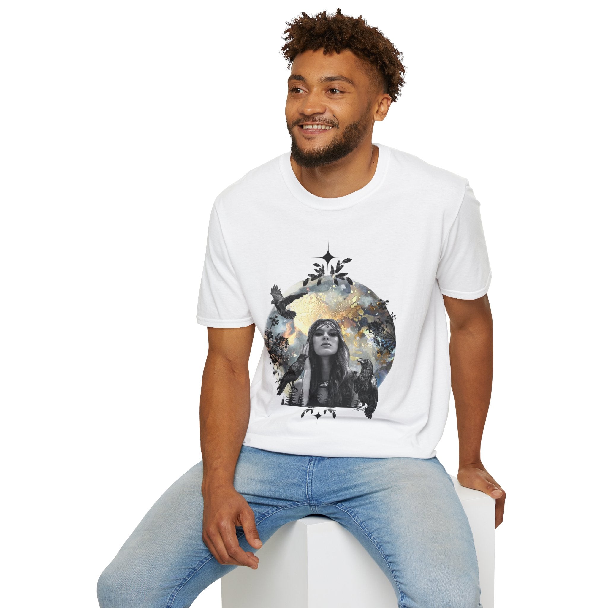 SPIRIT ANIMAL COLLECTION -  THE CROW  Unisex Softstyle T-Shirt