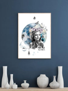 AQUARIUS New Zodiac Art Print