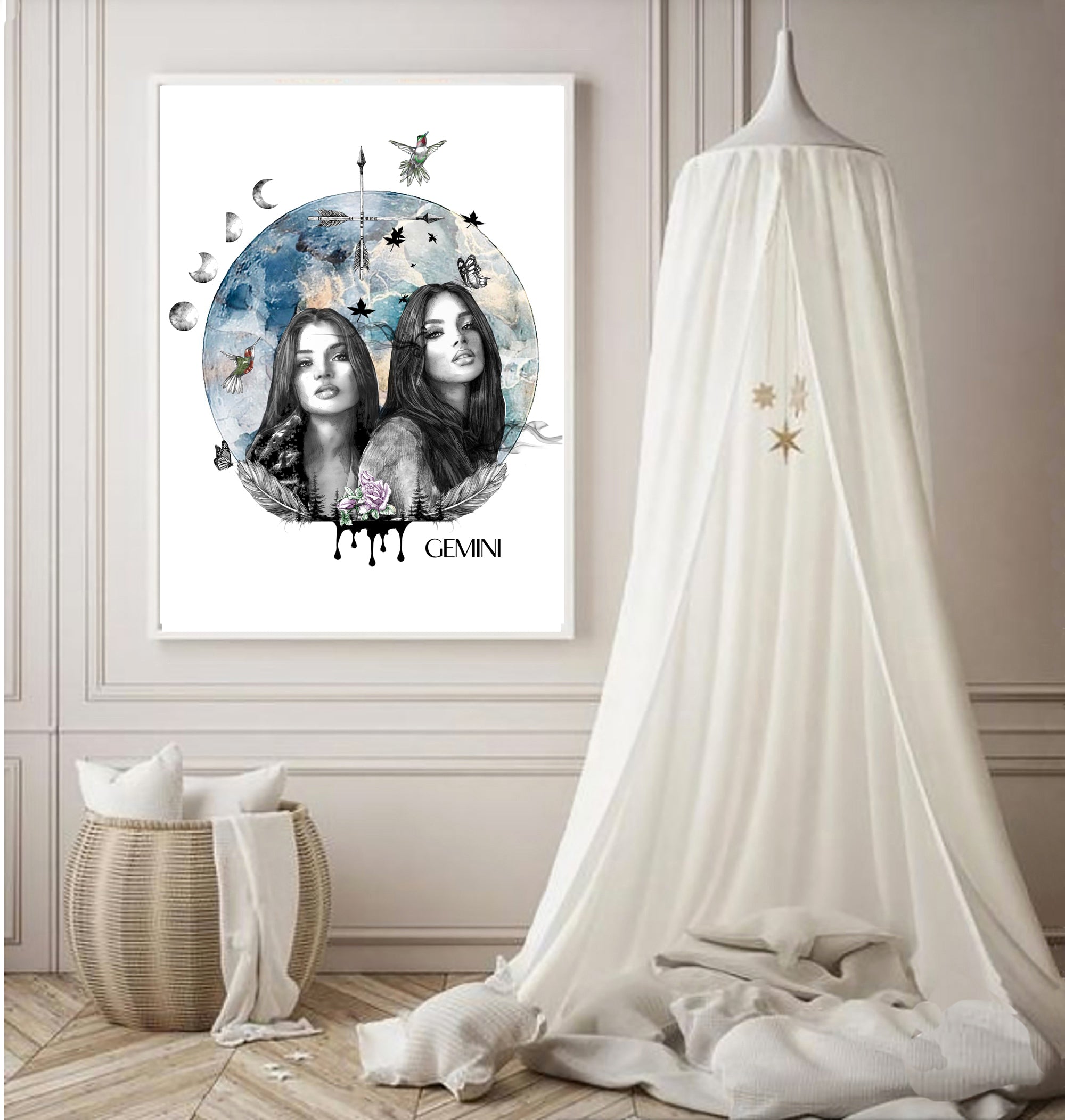GEMINI New Zodiac Art Print – Sunny Mase Designs